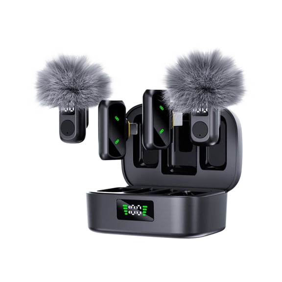 Mini Wireless Lavalier Microphone, Cancelling, Portable for Video Content Creation