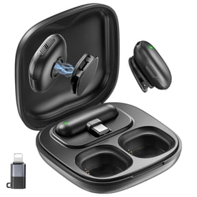 Mini Wireless Lavalier Microphone for iPhone iPad Android PC Tablets, AI Noise Cancelling, Magnetic Mic Podcast Microphone Live Equipment,Mini Lapel Mics for Video Recording, Vlog, TikTok