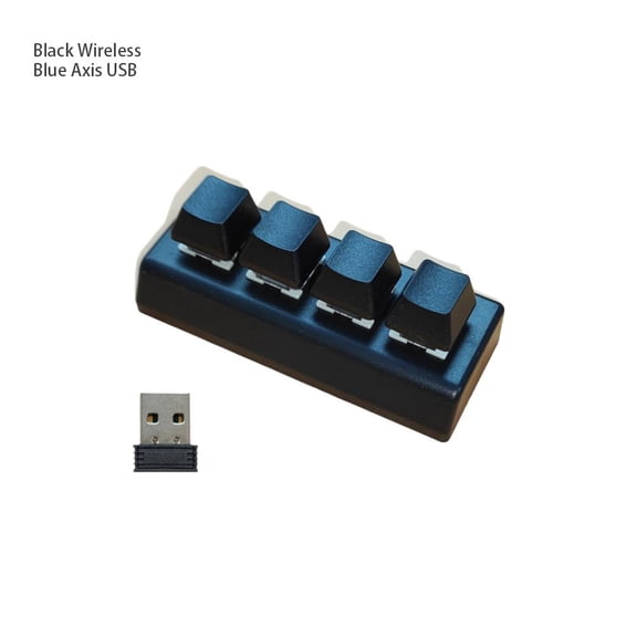 Mini Wireless Macro Keyboard Bluetooth 2.4G USB Programmable Mechanical Keypad for Office Shortcuts Gaming and Multimedia Control