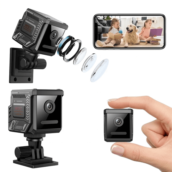 Mini Wireless Security Camera 1080P HD Magnetic WiFi Micro Camera with Night Vision and Wide Angle Compact Nanny Cam for Home Pet Baby and Office Indoor/Outdoor
