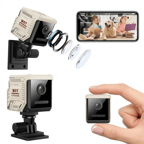 Mini Wireless Security Camera 1080P HD Magnetic WiFi Micro Camera with Night Vision and Wide Angle Compact Nanny Cam for Home Pet Baby and Office Indoor/Outdoor