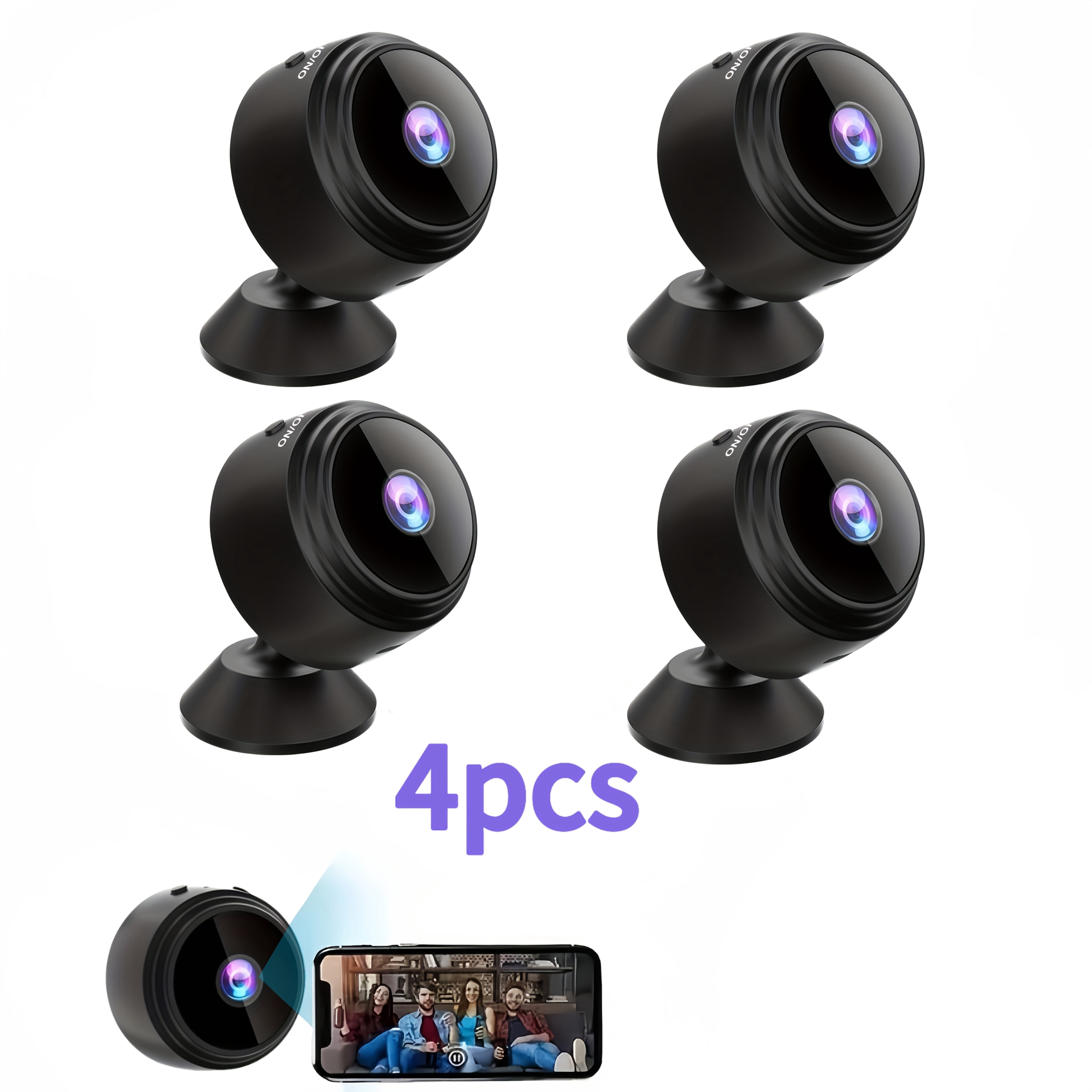 Mini Wireless Security Camera 1080P HD, Motion Detection & Night Vision ...