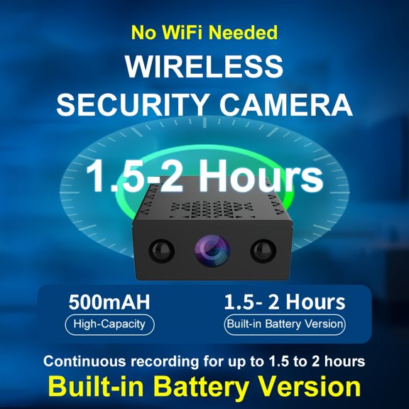 Mini Wireless Security Camera 1080P HD, Night Vision, Motion Detection, 2.4G WiFi, Alexa Compatible, Indoor/Outdoor, USB Powered, SD/Cloud Storage