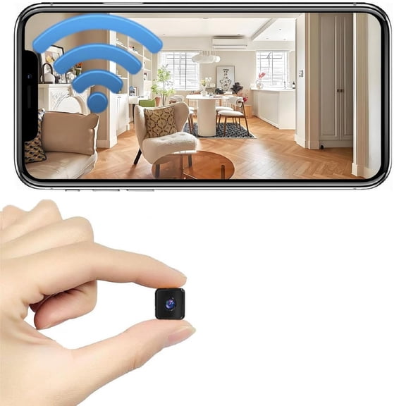 Mini Wireless Security Camera, HD 1080P Nanny Cam, Wide Angle, Night Vision, Home Indoor Outdoor Camer for Home Security