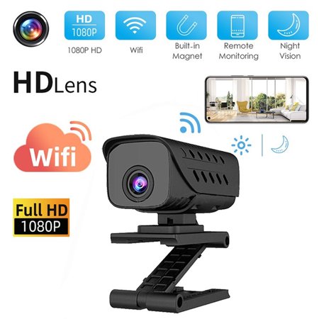 Mini Wireless Security Camera System for Indoor Home Security, Black