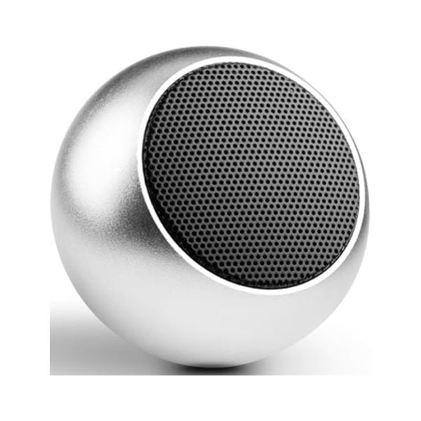 Mini Wireless Speaker for iPhone SE 2022 Remote Shutter with Microphone Audio Multimedia Rechargeable Silver W2K Compatible With iPhone SE 2022