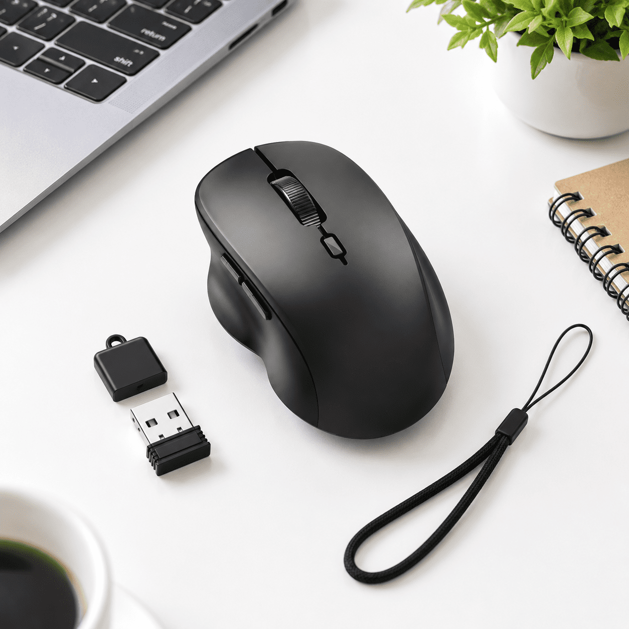 Compact Computer Mousse Mini Wireless Travel Mouse, Black, Silent Compact Portable Computer ...