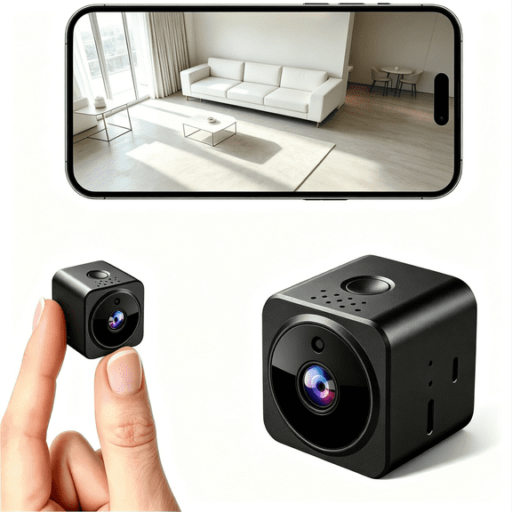 Mini Wireless WiFi Security Camera, HD Indoor Surveillance Nanny Cam, Night Vision Motion Detection Camera with App Remote Access for Home Office Surveillance