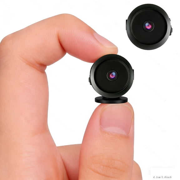 Mini Wireless WiFi Security Camera, Indoor/Outdoor Hidden Nanny Cam with Night Vision, Motion Detection, for Home/Pet/Dog Monitoring, Small Body, Micro Home Security Camera
