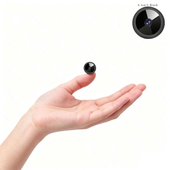 Mini Wireless WiFi Security Camera, Indoor/Outdoor Hidden Nanny Cam with Night Vision, Motion Detection, for Home/Pet/Dog Monitoring, Small Body, Micro Home Security Camera