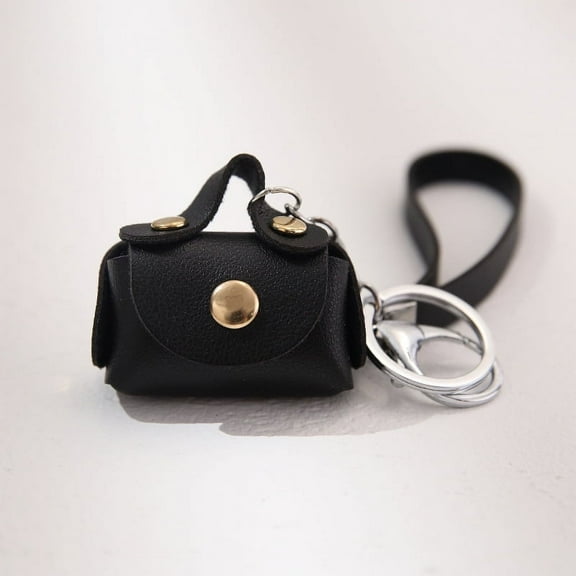 Mini Women Coin Purse PU Leather Wallet Change Storage Bag Hanging Pendant with Keychain Ring for Kids Adults