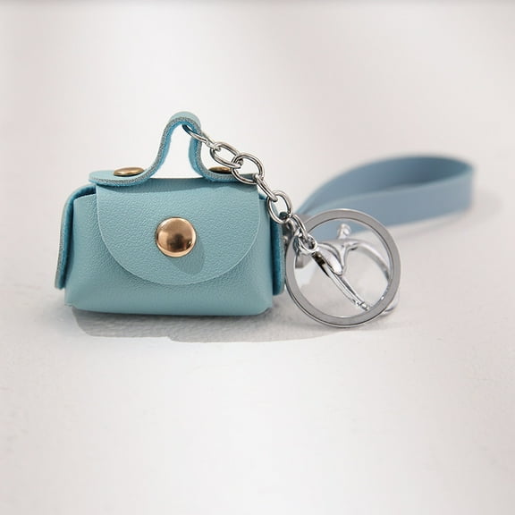 Mini Women Coin Purse PU Leather Wallet Change Storage Bag Hanging Pendant with Keychain Ring for Kids Adults