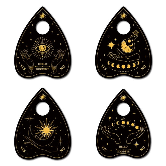 Mini Wood Ball Display Bases Sphere Display Stand Tarot Theme Palm 80x63x4.5mm Hole: 15.5mm 4pcs/set