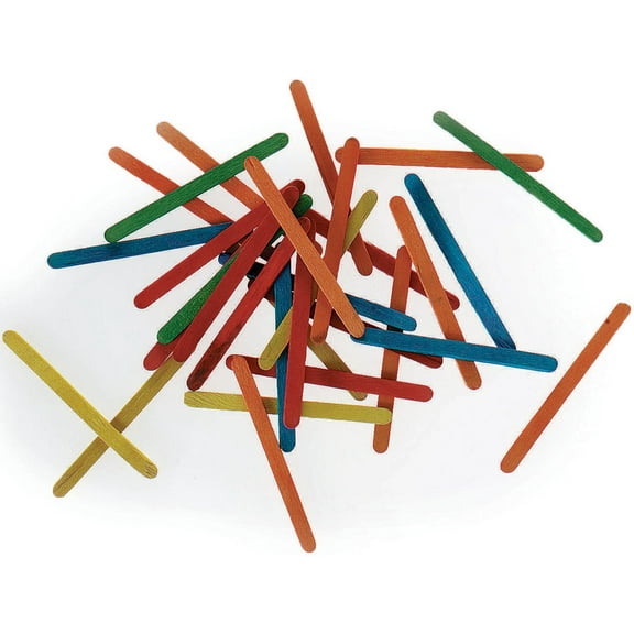 Mini Wood Craft Sticks 2.75 Inches Colored