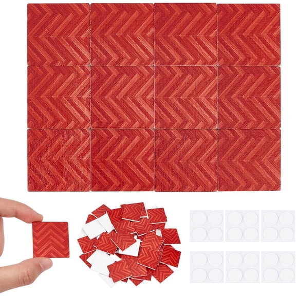 Mini Wood Floor Dollhouse Furniture Accessories Square FireBrick 30x30x3mm for DIY