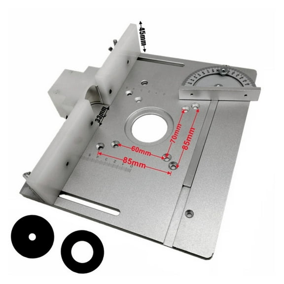 Mini Wood Router Woodworking Benche System Router Table Insert Plate with Miter Gauge and Fence for Electric Engraving Machine ,for Accurate Evaluation