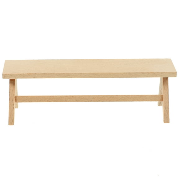 Mini Wooden Bench Model Doll House Mini Furniture Bench Miniature Wood Bench Model