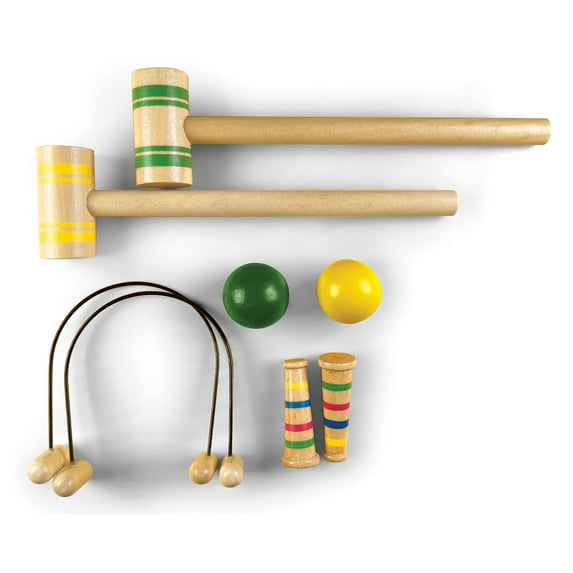 Perfect Life Ideas Indoor Mini Wooden Croquet Set, 8 Piece