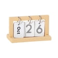 thumbnail image 1 of Mini Wooden Desktop Flip Calendar Doll Kit Decorative Tabletop Ornament, 1 of 8