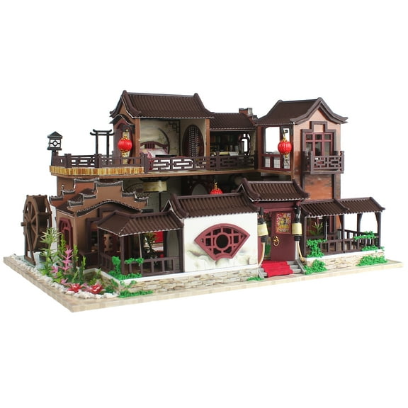 Mini Wooden Furniture Kit Datang Ancient Town Chinese Style Building Manual Assembly Model