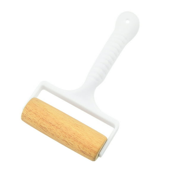 Mini Wooden Rolling Pin with Handle, 7.95-Inch Dough Roller for Pastry, Pizza, Cookies, Dumplings, Fondant and Home Baking, Natural Wood