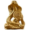Mini Wooden Snake Statue Chinese Feng Shui Snake Figurine 2025 Year of The Snake Sculpture