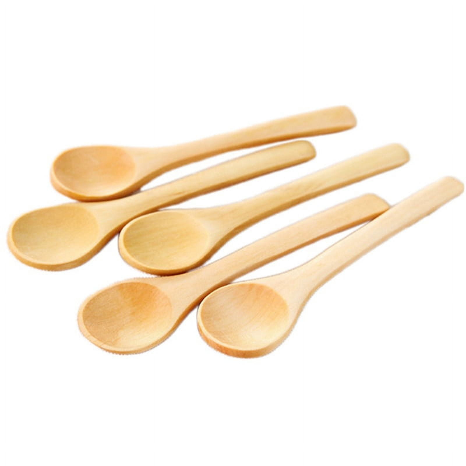 Mini Wooden Spoon Small Soup Spoons Serving Spoons Condiments Spoons