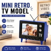Mini Working TV for 112 Scale Dollhouse - 1500mAh Battery 8 Hour Playback, IPS Full View Screen with 8GB Storage, Tiny Television Decor for Collectors