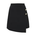 thumbnail image 1 of Mini Wrap Skirt With Gold Button Details, 1 of 9