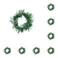 thumbnail image 1 of Mini Wreaths 10pcs, Mini Christmas Wreaths for Crafts and Candle Displays, Small Artificial Greenery Rings, 3 Inch Round Wreaths for Cabinet, Shelf, Table Decor, 1 of 5