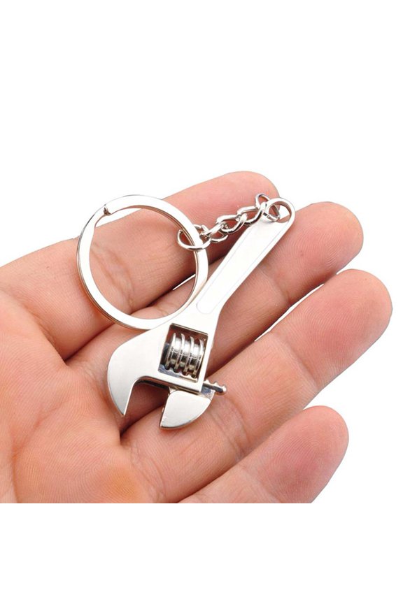 Mini Wrench Keychain, Zinc Alloy Simulation Tool Keyring, Portable Mini Spanner for Car Keys, Backpacks, Gifts