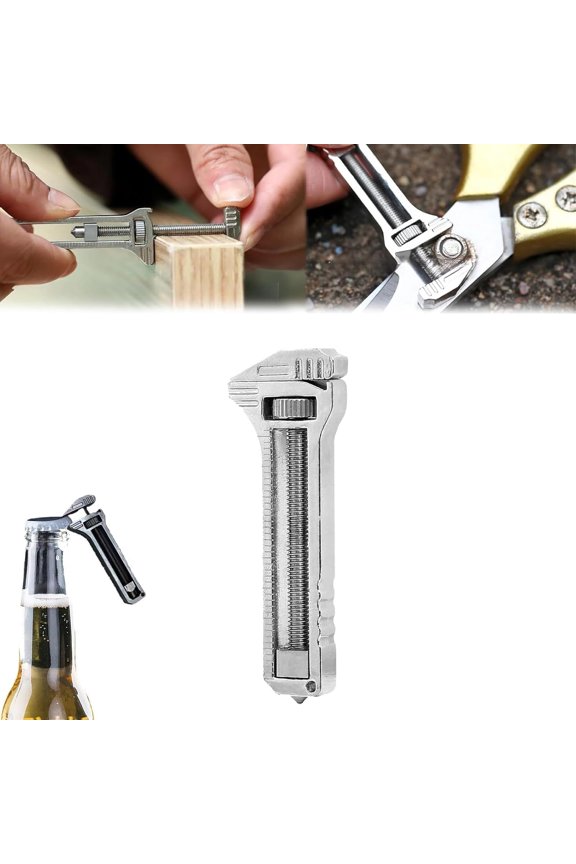 Mini Wrench Multitool,Pocket Multitool Mini Wrench,Compact Titanium Multitool, Keychain Multitool, Bottle Opener Keychain, For Everyday Prep For Backpacking, Camping, And Hiking