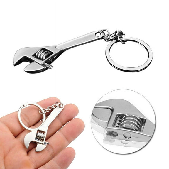 Mini Wrench Tool Keychain, Adjustable Hand Wrench Spanner Wrench Size Adjustable Spanner Hand Knurl Tool Wide Repair Tool, Fathers Day Birthday Gift for Man