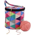 thumbnail image 1 of Mini Yarn Bag Yarns Drum Small Knitting Bag Yarn Storage Bag for Store Crochet Hooks Unfinished Project and Skein of Yarn Great for Knitting On The Go and Travel, 1 of 6