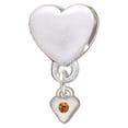 thumbnail image 1 of Mini Yellow Birthday Crystal Heart - Heart Charm Bead, 1 of 1