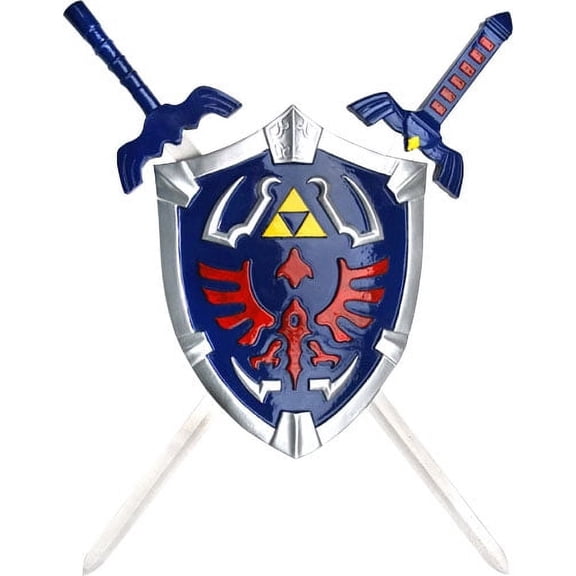 Knife World Zelda Costume Accessories with 2-Piece Shield Display