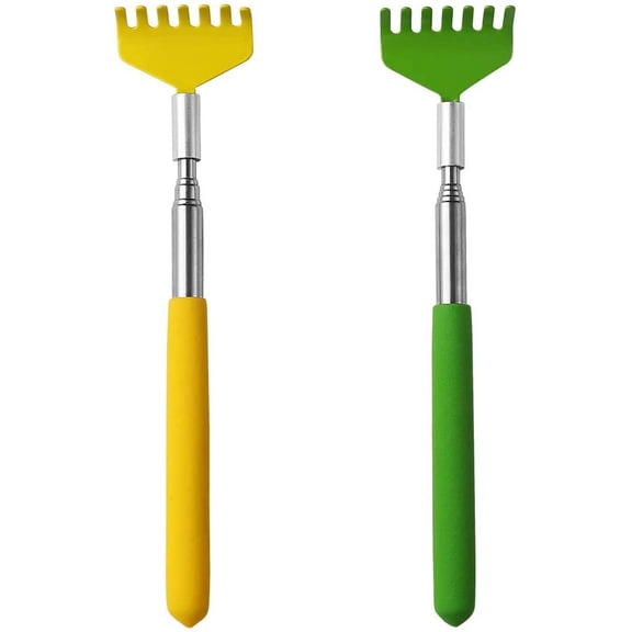 Mini Zen Sand Rakes Tool Decoration Garden Sand Rake Feng Shui Decoration for Home Office 2 Pieces(Yellow + Green)