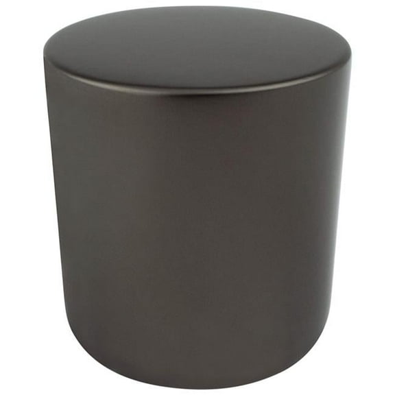 Mini Zinc Round Cabinet Knob, Charcoal Gray - Large