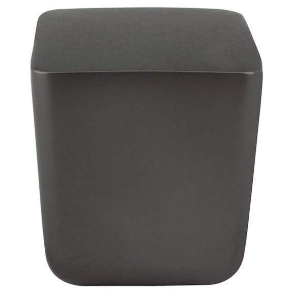 Mini Zinc Square Cabinet Knob, Charcoal Gray - Large
