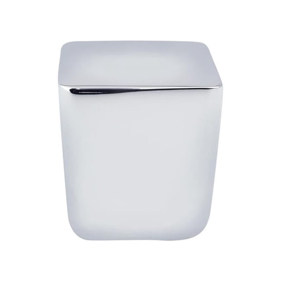Mini Zinc Square Knob, Polished Chrome - Large
