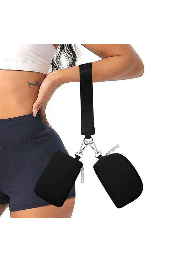 Mini Zip Around Wristlet Wallet for Women Double Pocket Wrist Wallet Portable Purse Keychain Handbag Gift for Women Mom Girlfriend Wife Daughter 4/3/2/1PCS