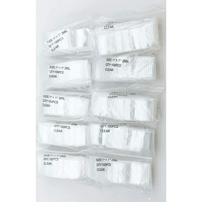 Somoga 1000PCS 1x1 Clear Small Plastic Resealable Poly Zip  Bags Lock Mini Baggies For Packaging Pill Jewelry Bag Durable Thick 2.4 Mil  : Industrial & Scientific
