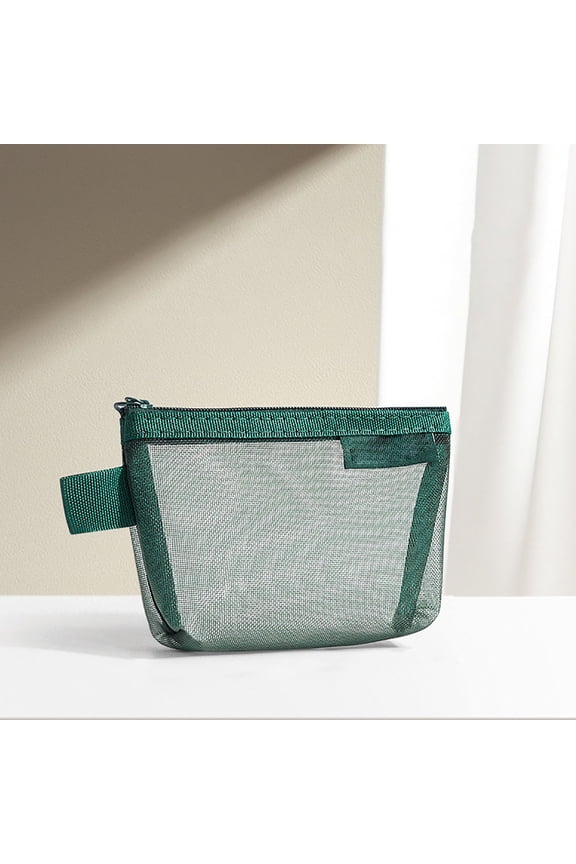 Mini Zipper Mesh Bag 3" x 5", 1Pcs Nylon Small Makeup Zipper Mesh Pouch Cosmetic Case Mesh Storage Bags for Earphone, Credit Card