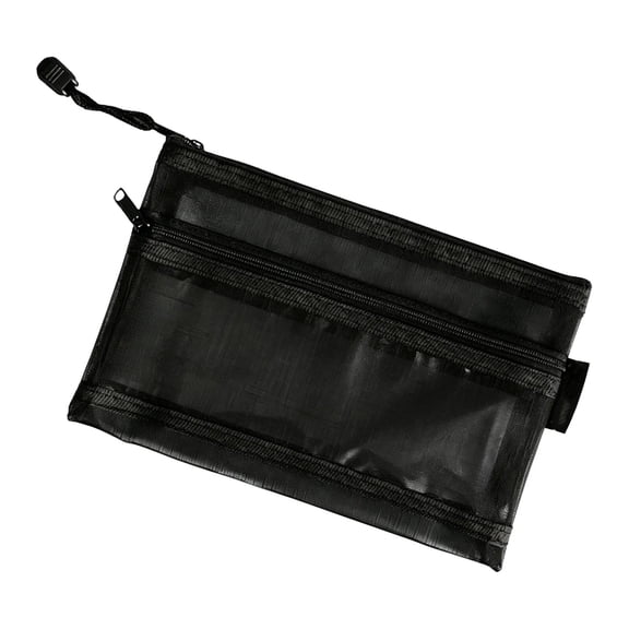 Mini Zipper Mesh Bags, Mesh Cosmetic Bag, Zipper Mesh Pencil Pouch, Small Mesh Pouch, Portable Makeup Pouch with Double Zippers for Home Office Purse Diaper Bag, 1 Pc, 8.26x5.11"
