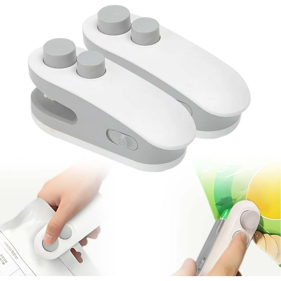 Mini bag sealer, upgraded to a 2-in-1 mini bag sealer with cutting machine and magnet in 2026, portable heat sealer for plastic bags, handheld bag sealer for chip bags (2 PC charging models)