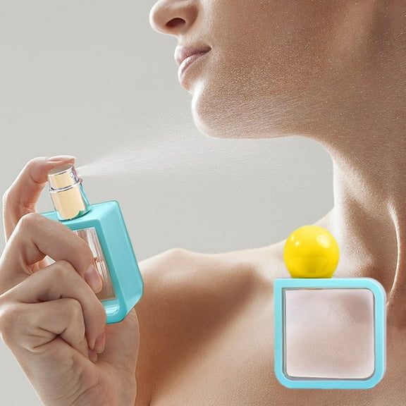 Mini botella de spray de repuesto para perfume de viaje, portátil, con atomizador y estuche para bomba de perfume de viaje, con tapa de rosca.