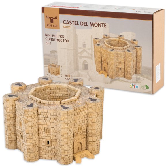 Mini bricks construction set Castel Del Monte 1500 pcs. Glue included.