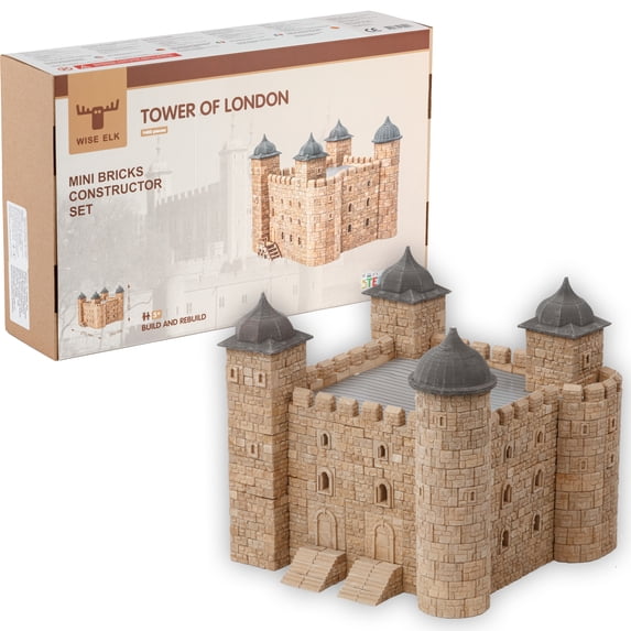Mini bricks construction set Tower Of London 2000 pcs. Glue included.