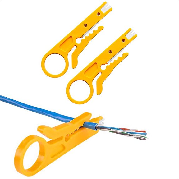 Mini cable stripper 3-piece set network cable stripper crimping cutter, suitable for network cables, 45/5/-6, telephone and computer cables