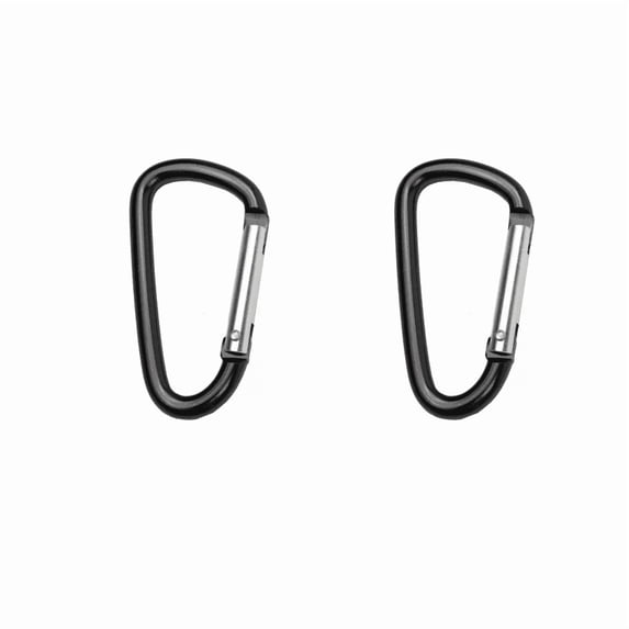 Mini carabiner, 1.9-inch aluminum D-ring, spring hook, accessories and key chain carabiner (2 pieces)